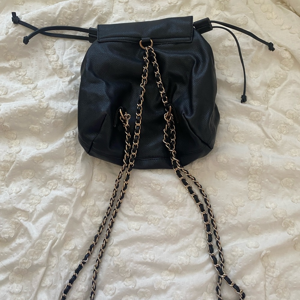 Cute black mini backpack